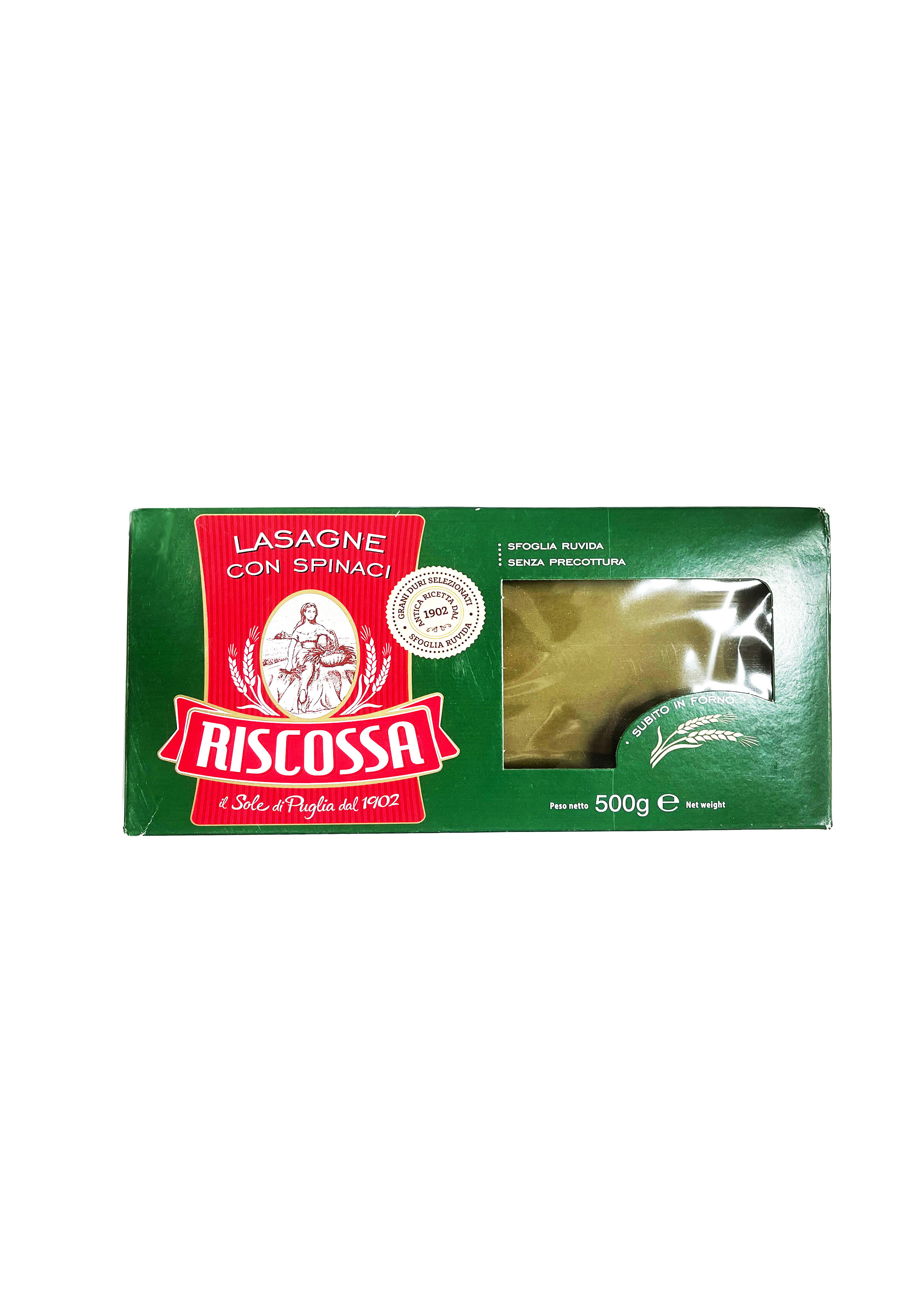 RISCOSSA Pasta Di Semola Di Grano Duro Con Spinaci Lasagne RISCOSSA Pasta Di Semola Di Grano Duro Con Spinaci Lasagne